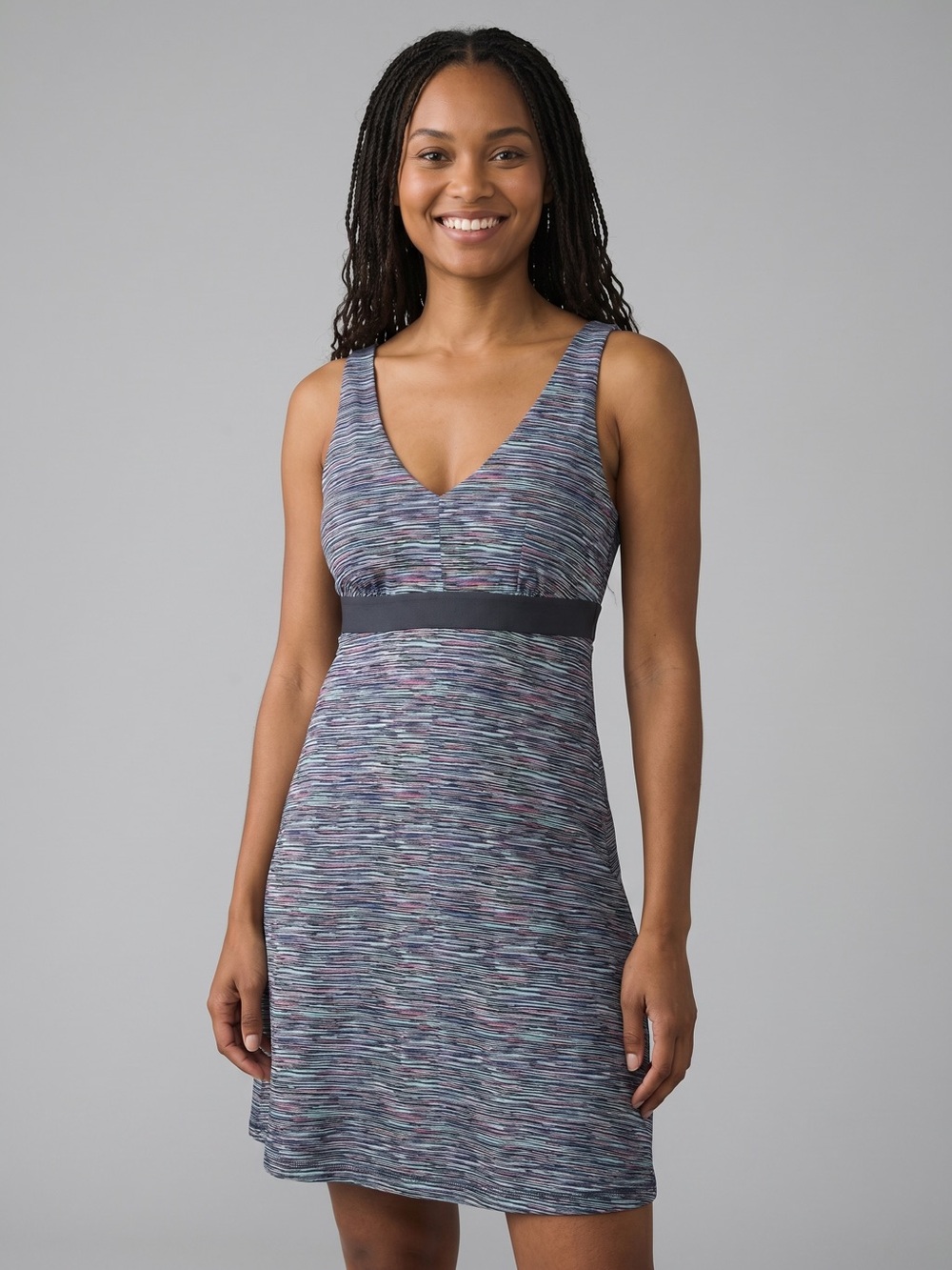 Danskin Now Space Dye Sleeveless Active Dress Athleisure Stretch